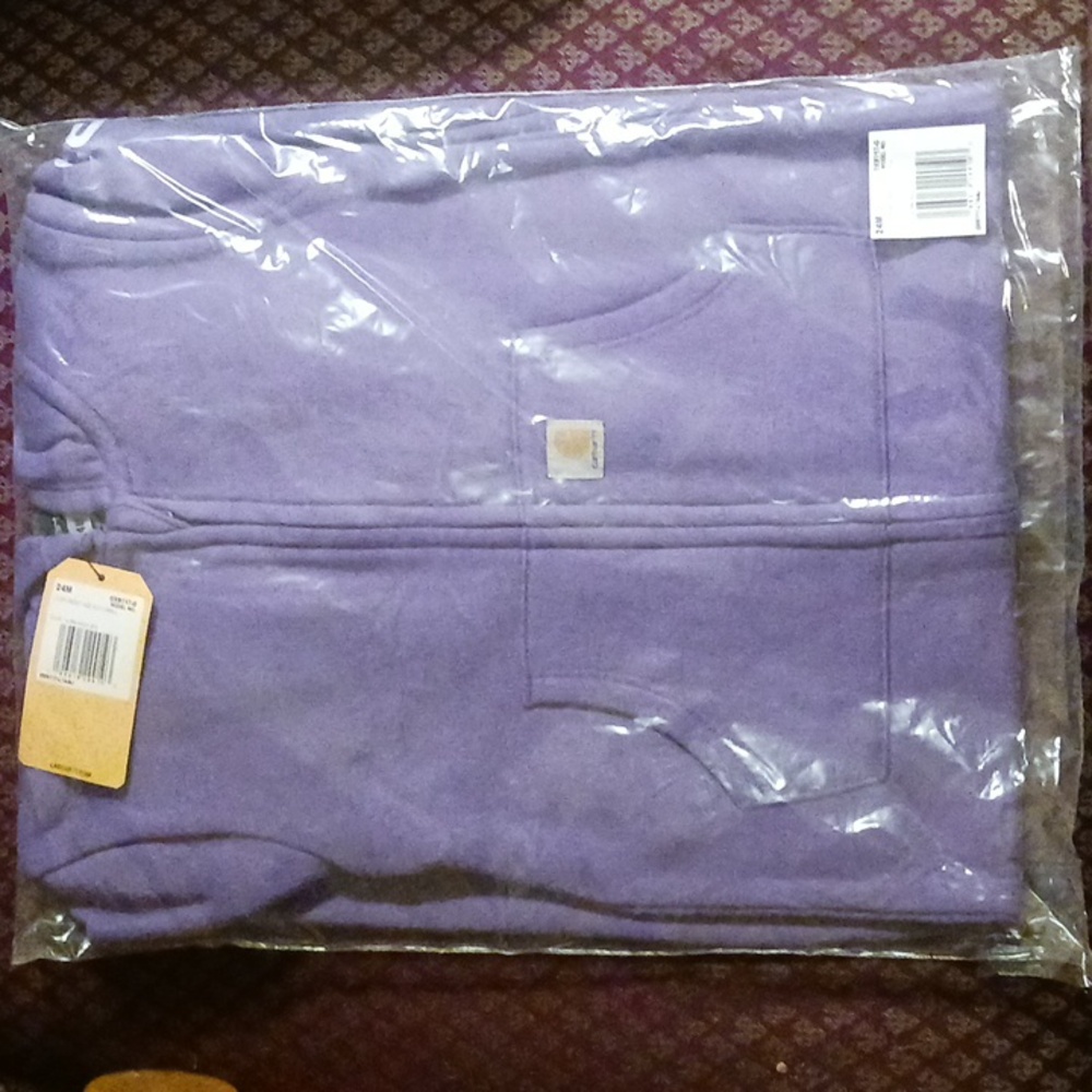 Carhartt Girls Long Sleeve Fleece Zip Front Hooded Coverall